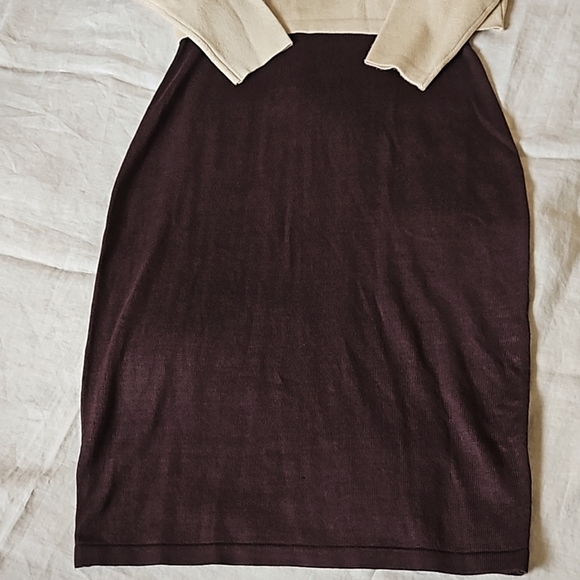 Taylor Knit Sweater Tank Dress With Long Sleeve Crop Top Cowl Neck Size Small - Picture 10 of 16